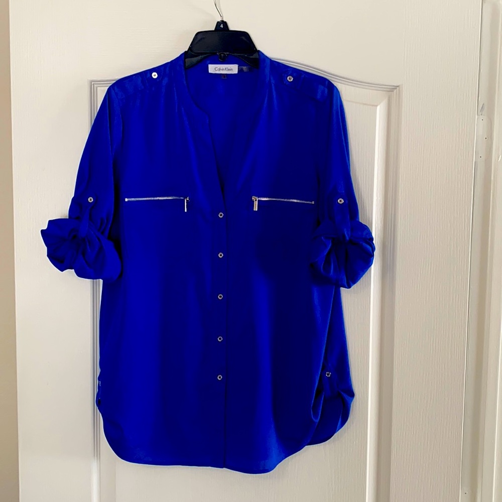 Calvin Klein Royal blue blouse!